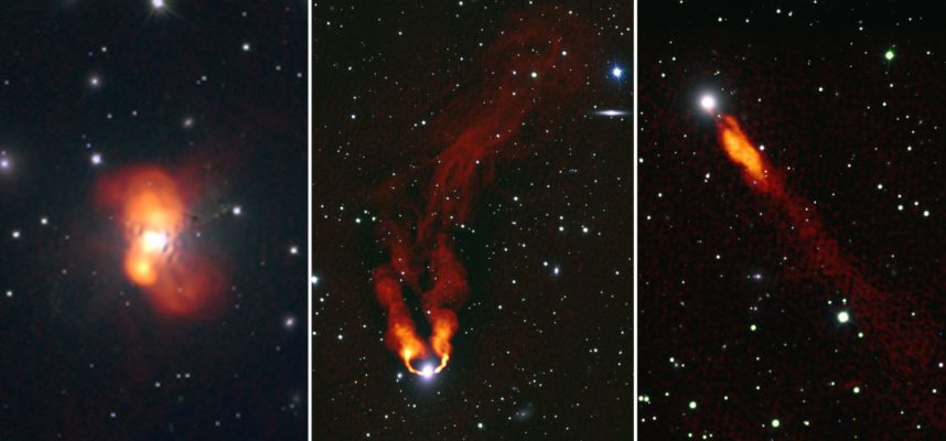 Astronomi so fotografirali galaksije, ki so videti kot plameni, ki gorijo v temi 