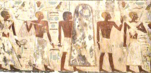 Blond sateliti, iz groba Djehutihotpe, Deir al-Bersh, Srednje kraljestvo.