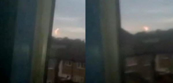 Deklica je posnela kroglo ognja, ki pleše na nebu