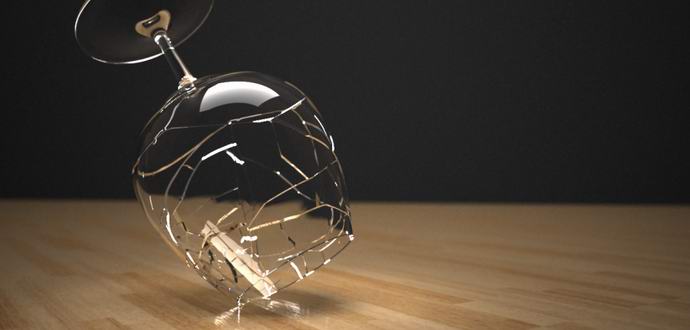 Duh je med seanso razbil kozarec.