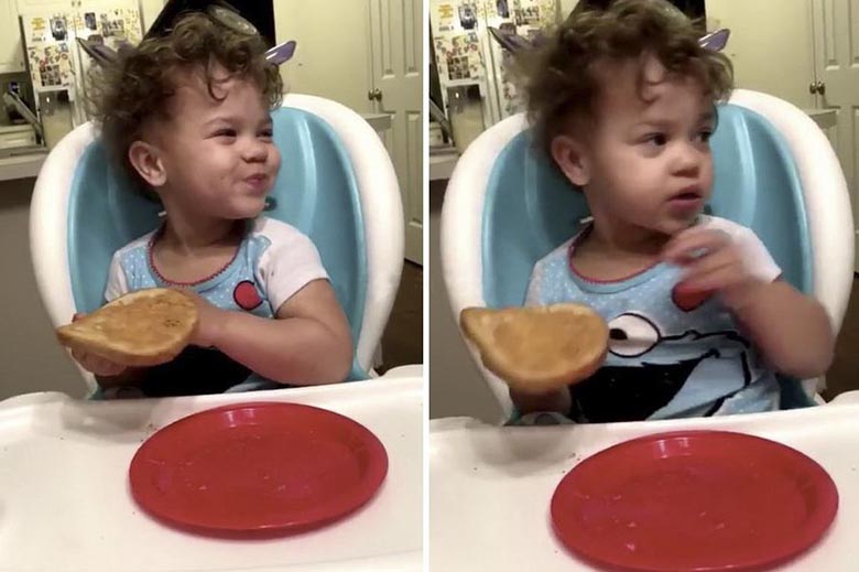 Dveletna deklica je videla duha v dnevni sobi