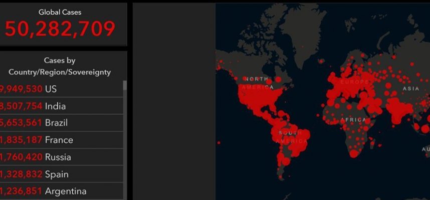 Uradno je.  Po vsem svetu je potrjenih 50 milijonov primerov koronavirusa 