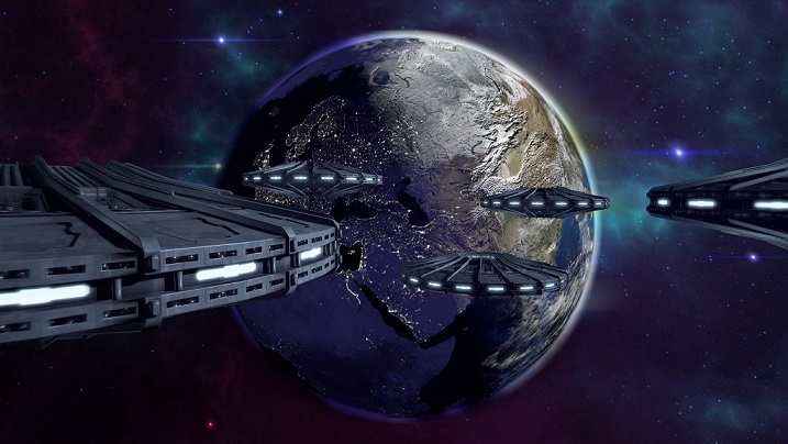 Kamere ISS so ujele flotilo NLP v Zemljinem ozračju.