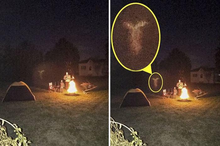 Fotografija angela, ki lebdi zraven fanta