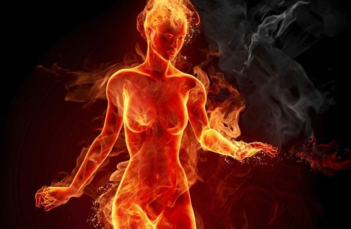 V nebo je poletela goreča čarovnica?