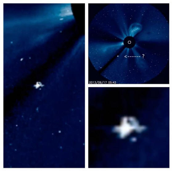 Vesoljsko plovilo na fotografiji Sonca iz Nasine?