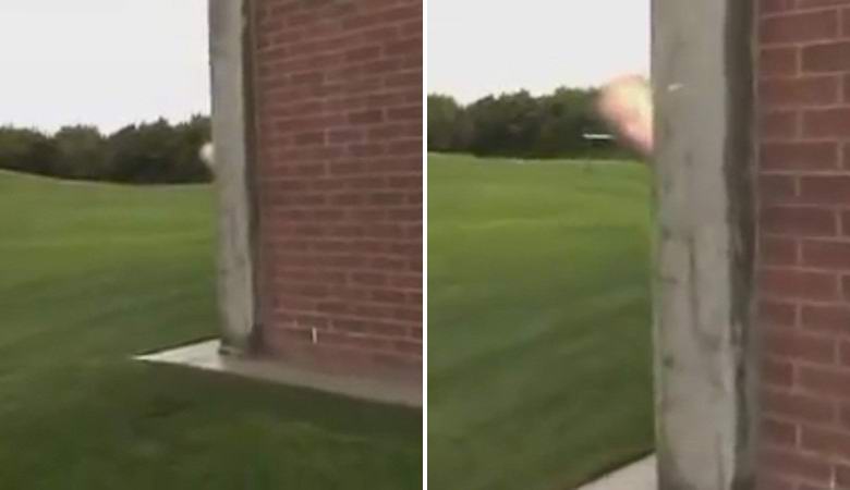 Moški je v video posnetku zajel subjekt, ki je vlekel za njim.