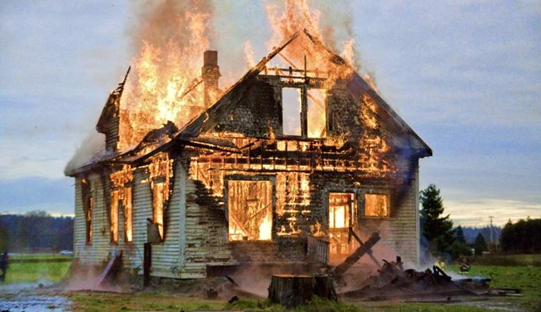Na Sahalinu je zgorela hiša