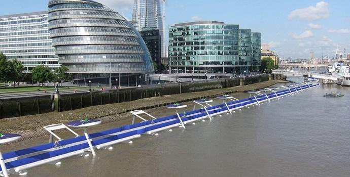 Na Temzi se bo pojavila plavajoča steza za kolesarje in pešce.