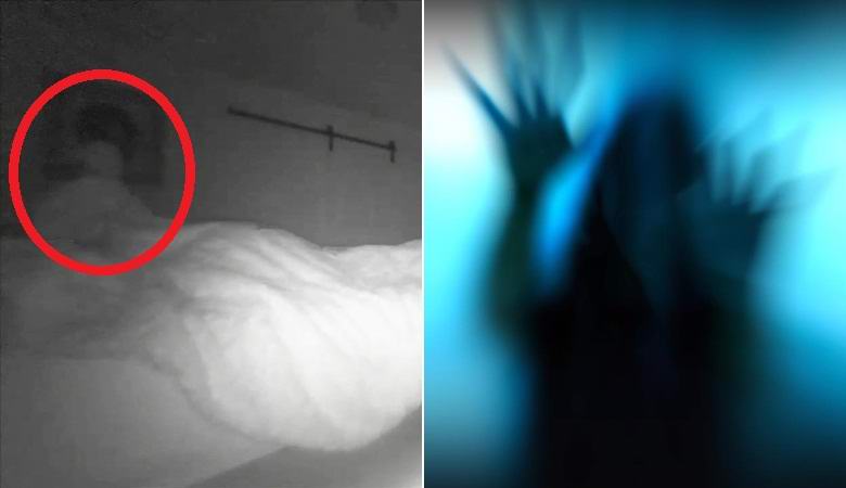 Nerazumljiv lik je dvignil odejo na moško posteljo in izginil v zrak.