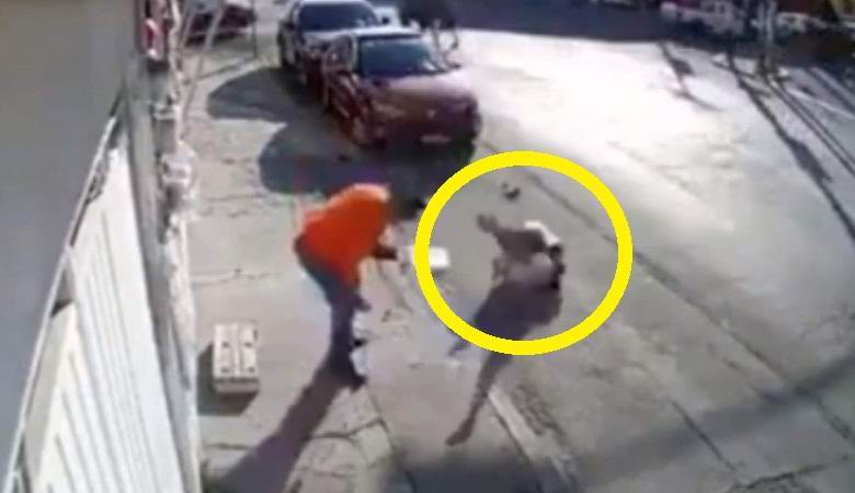 Nevidna sila je žensko vrgla na stran