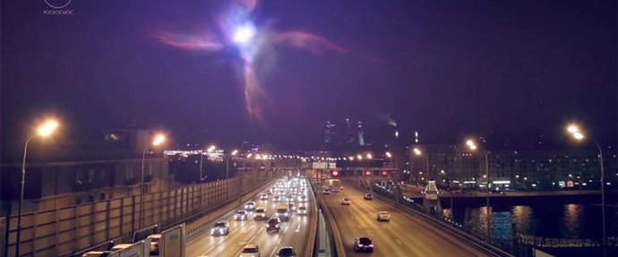 Nočno nebo s vesoljskimi predmeti blizu Zemlje z domišljijo animatorja