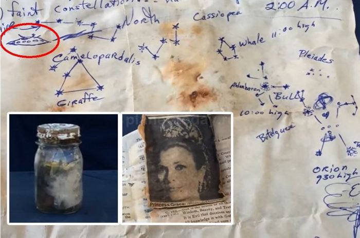 Zakladniki so našli časovno kapsulo, ki jo je zapustil ufolog.