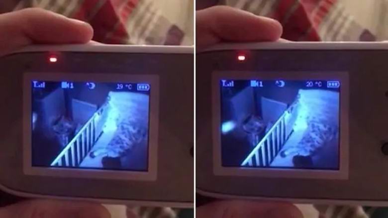 Očeta je ujel skrivnostni sijaj v bližini zibelke hčerke.