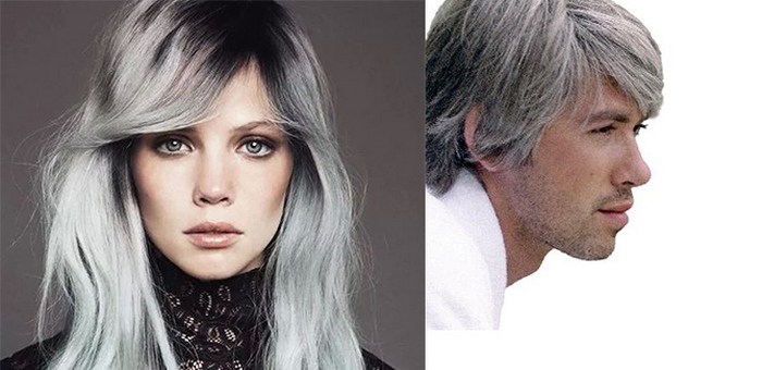 Sivi lasje krasijo samo moške in tudi takrat ne vedno.