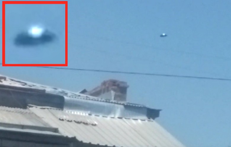 Srebrni disk posnet nad prestolnico Armenije - Erevanom