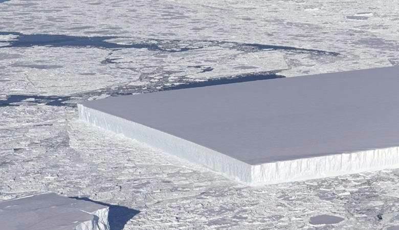 Posnetek pravokotne ledene gore je prišel na internet