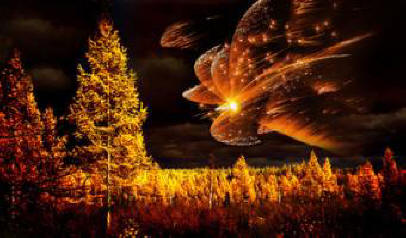 Tunguski meteorit - padel od spodaj