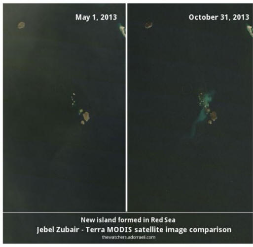 V Rdečem morju se je oblikoval nov otok