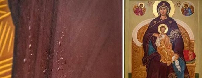 Ikone prikrite v samostanu