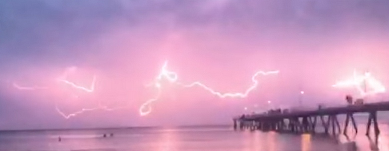 Na nebu nad Adelaide posnet na video