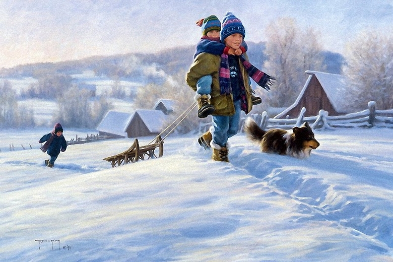 Zimske slike, ki jih napolni sreča